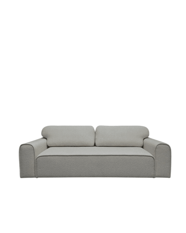 1000058707 Contemporary Light Grey Fabric Sofa