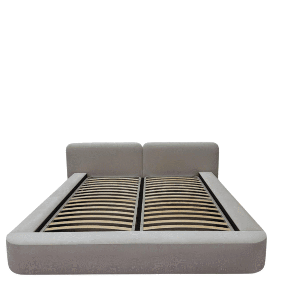 1000058713 The Contemporary Upholstered Platform Bed with Slatted Base
