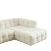 1000058718 The Tufted Bouclé Sectional Sofa with Integrated Chaise