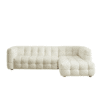 1000058723 The Tufted Bouclé Sectional Sofa with Integrated Chaise