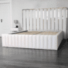 1000058760 The Luxe Tufted Platform Bed with Gilded Headboard  Accent